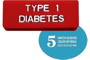 RockaDex Medical alert Type 1 diabetes - watch sleeve alert x 2 pack suits most bands.