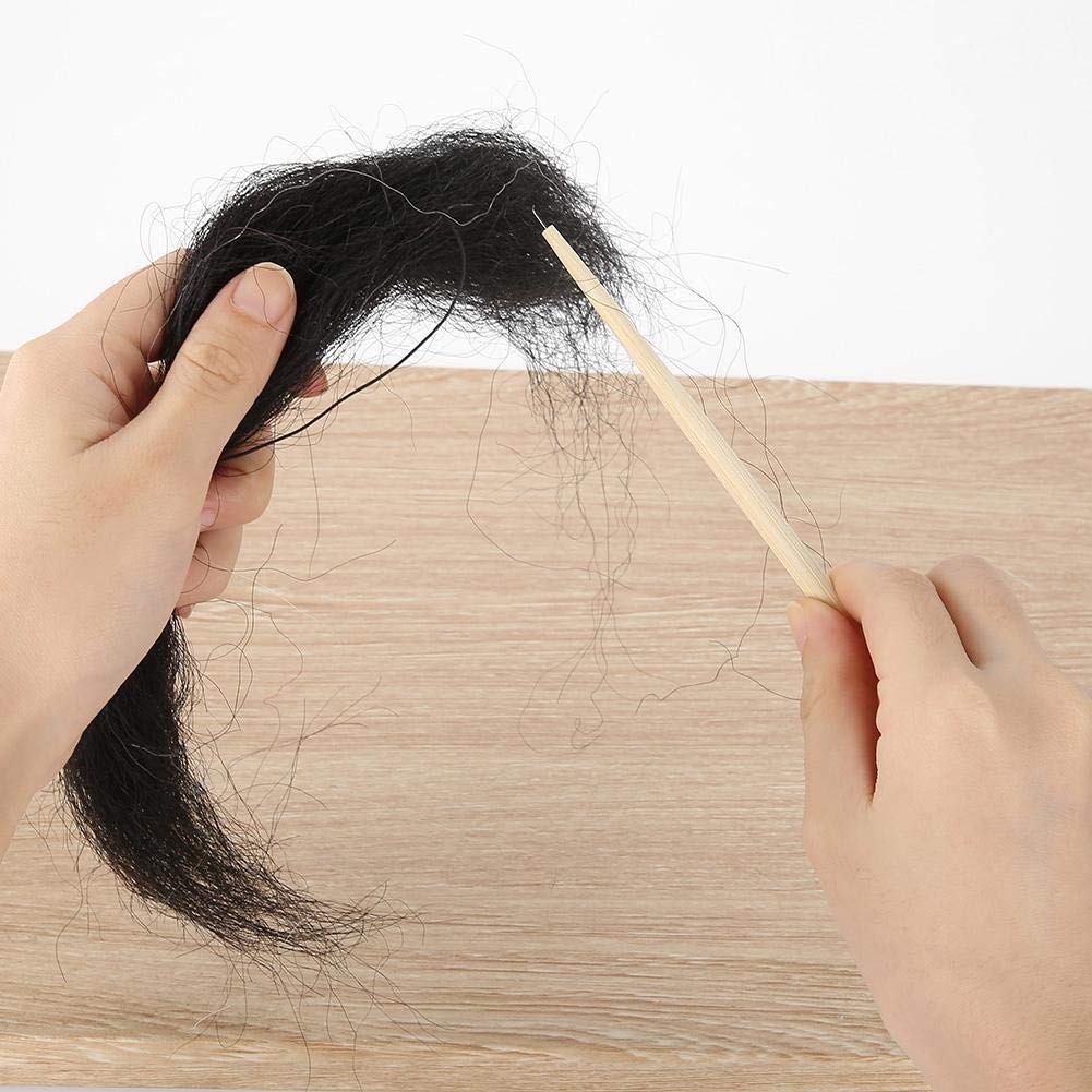 Naroote Wig Ventilating Needle - Wooden Handle Weaving Needle for Wig Making and False Beard Creation (Medium Can Hook 3-4 Hairs)