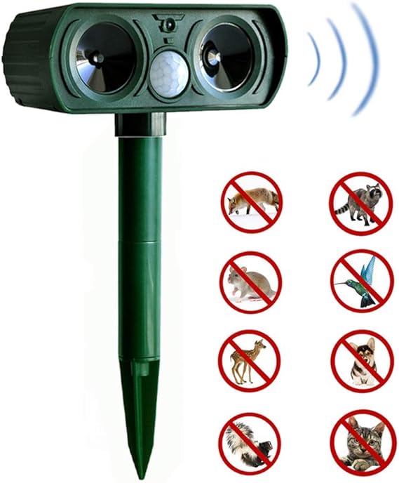 Banana99 Animals Repeller Solar Power Ultrasonic,Garden Cat Repellent