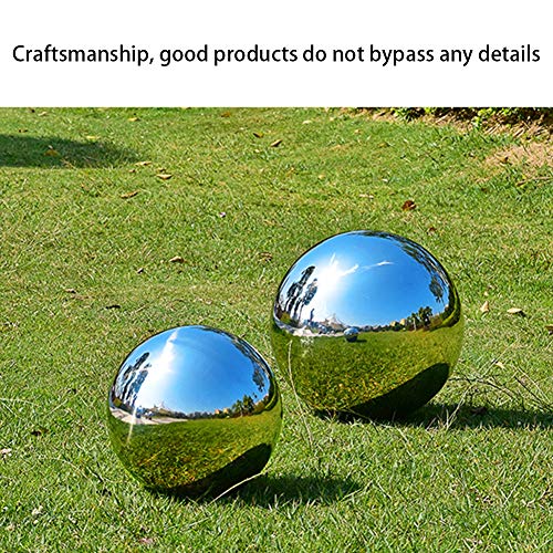 Gazing Balls - 2Pcs Stainless Steel Mirror Ball, Gazing Globe Shiny Ball for Gardens Decoration (2Pcs 5Inch)