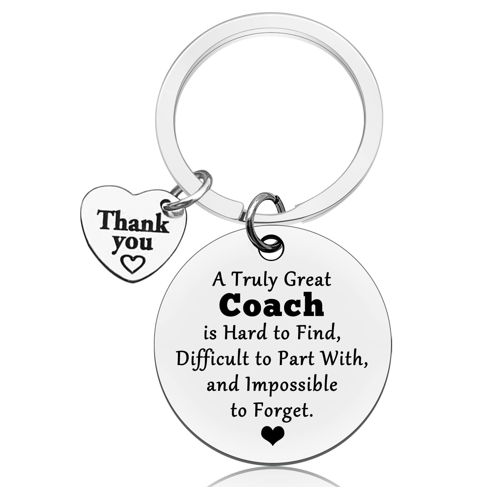 Thank You Gift for Coach Appreciation Gift Keyring for Baseball Football Softball Coach Teacher Swimming Cheer Coach Retirement Gift Team Mum Gift End of Season Coach Gift Christmas Graduation Gift