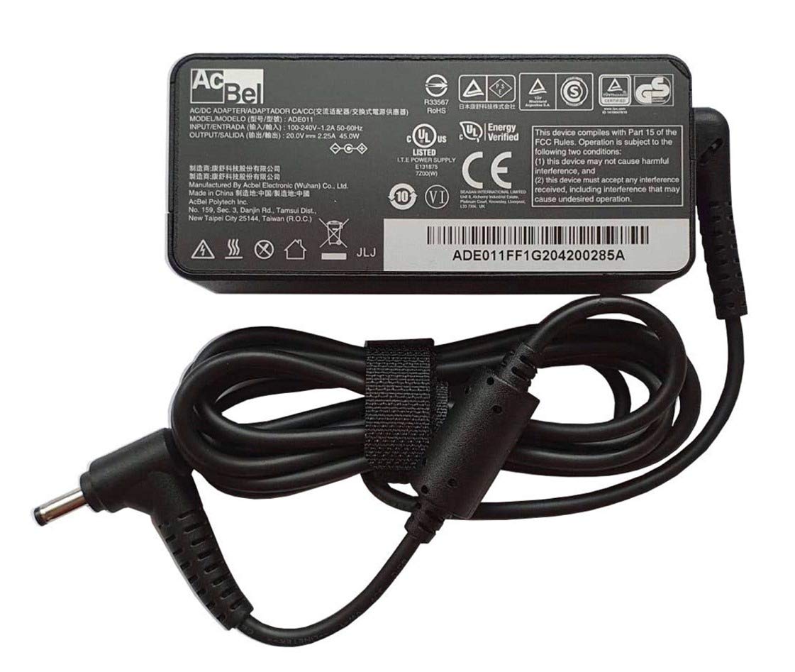 Acbel REPLACEMENT LAPTOP ADAPTER COMPATIBLE WITH IDEAPAD 100 100-14IBY 100-15IBD 100-15IBY 5A10H42919 5A10H42921 5A10H42923 5A10H43625 5A10H43630 5A10H43632 ADP-45DW BA GX20K11838 PA-1450-55LL