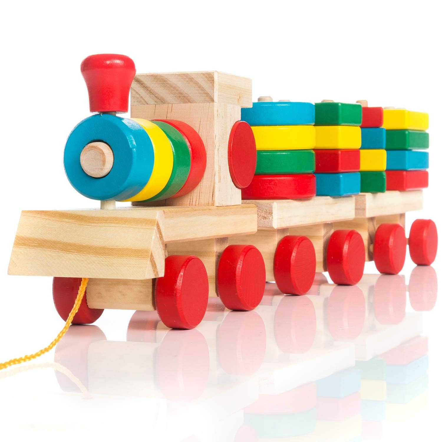 all Kids United Wooden Railway, Toy Railway, Children's Toy Sorting Cube, Wooden Train Educational Toy