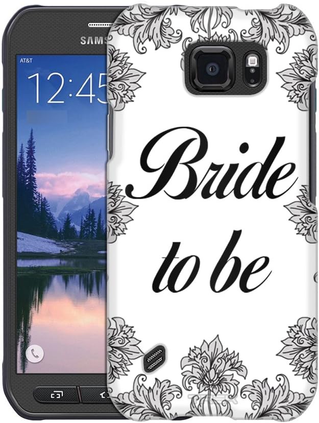 Samsung Galaxy S6 Active Case, Snap On Cover by Trek Bride to Be Floral Pattern Slim Case