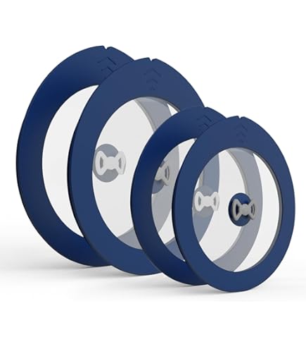 VIOTIIN Anchor Hocking Lot De 4 Couvercles De Rechange En Silicone Pour Bols En Verre (récipient Non Inclus) Passe Au Micro-ondes, Lave-vaisselle Et Congélateur