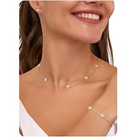 Madison Tyler Cubic Zirconia Jewelry Set - Necklace & Earrings For Wedding, Prom, Party, Silver Rhinestone - View #3