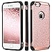 BENTOBEN iPhone 6 Case, iPhone 6S Case, Glitter 2 in 1 Slim Dual Layer Hybrid Hard Cover Sparkly Shiny Soft Rubber Rugged Shockproof Protective Phone Case for iPhone 6/iPhone 6S (4.7 inch), Rose Gold