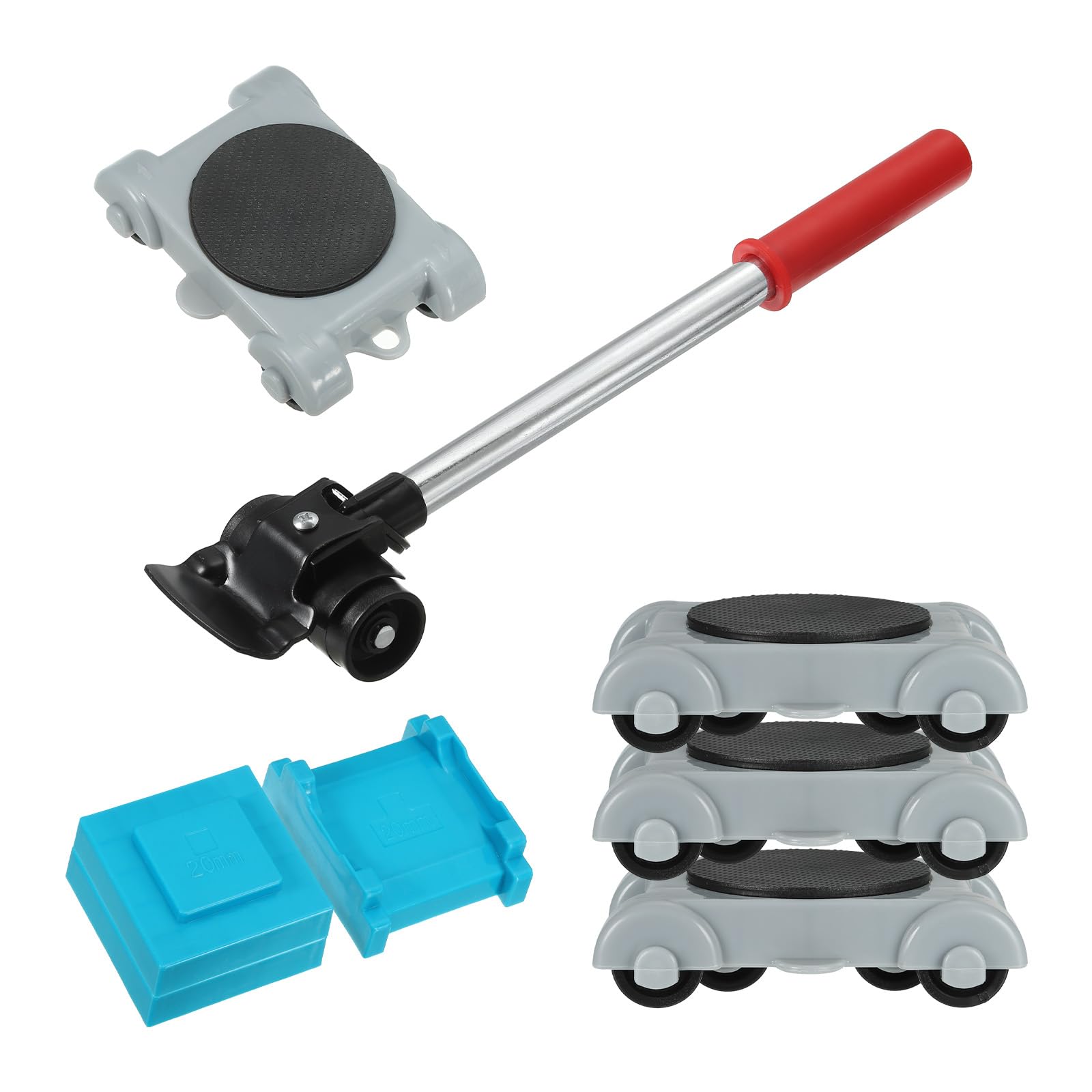 PATIKIL Furniture Mover Dolly, Heavy Furniture Moving Sliders with 8 Wheels 6-Inch Appliance Movers Dolly with Lifter for Easy Moving, Up to 900 Lbs Load Capacity