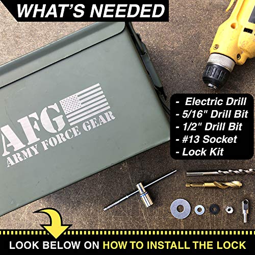 Army Force Gear Ammo Can Locking Hardware Kit Stainless Steel Lock Hardware For Ammo Cases