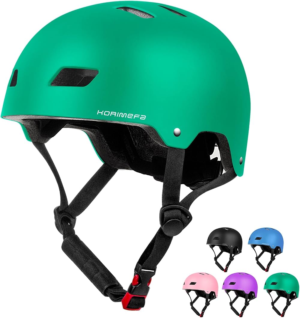 KORIMEFA Kids Bike Helmet Adjustable Multi-Sport Safety 50-58cm