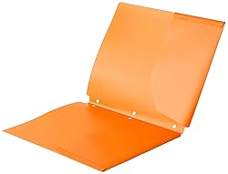 Amazon Basics Plastic 3 Hole Punch Folders with 2
