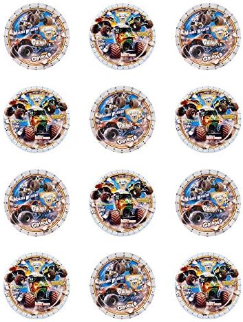 Monster Jam Assorted Edible Cupcake Toppers - Set of 12