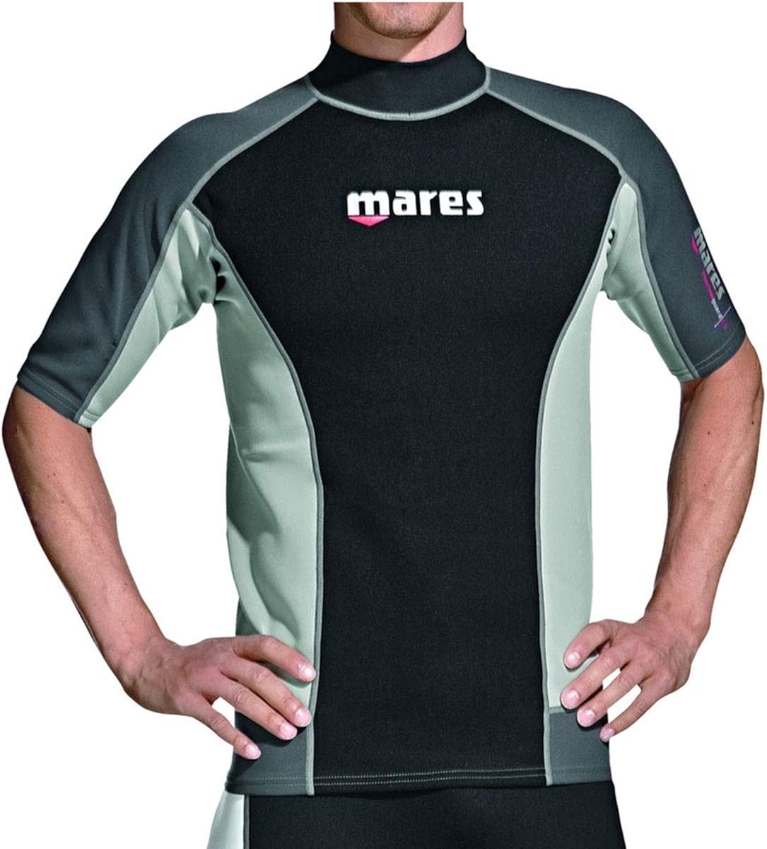 Mares Rash Guard Top - Mens Short Sleeve for Scuba, Snorkeling, and Water Sports : Clothing