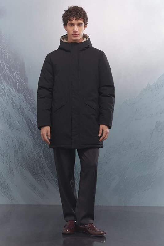 Winter Smart Daily Parka Sport Jacket, Black, XL para Hombre