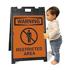 SmartSign 24 x 18 inch “Warning - Restricted