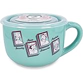 The Golden Girls Ceramic Soup Mug With Vented Lid | Bowl For Ice Cream, Cereal, Oatmeal | Large Coffee Cup For Espresso, Caffeine, Beverage | Cute Home & Kitchen Decor Essentials | Holds 24 Ounces