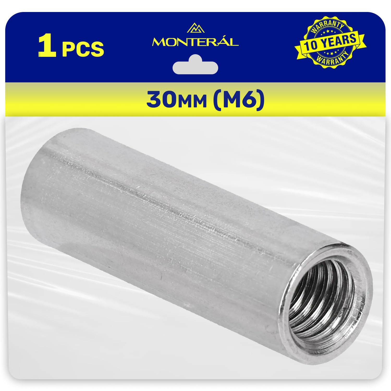 Round Union Sleeve M6 x 30 mm Made of Galvanised Steel - Warranty 10 Years – MONTERAL