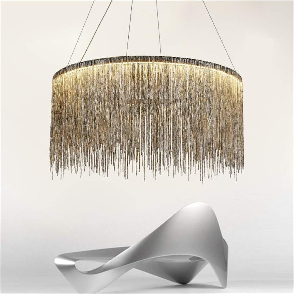 Tassel Chain Chandelier, Postmodern Creative Hanging Lamp with 1 Layer