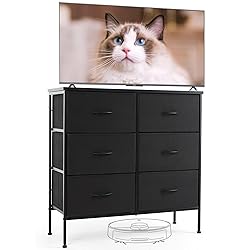 Sweetcrispy Dresser for Bedroom with 6 Storage