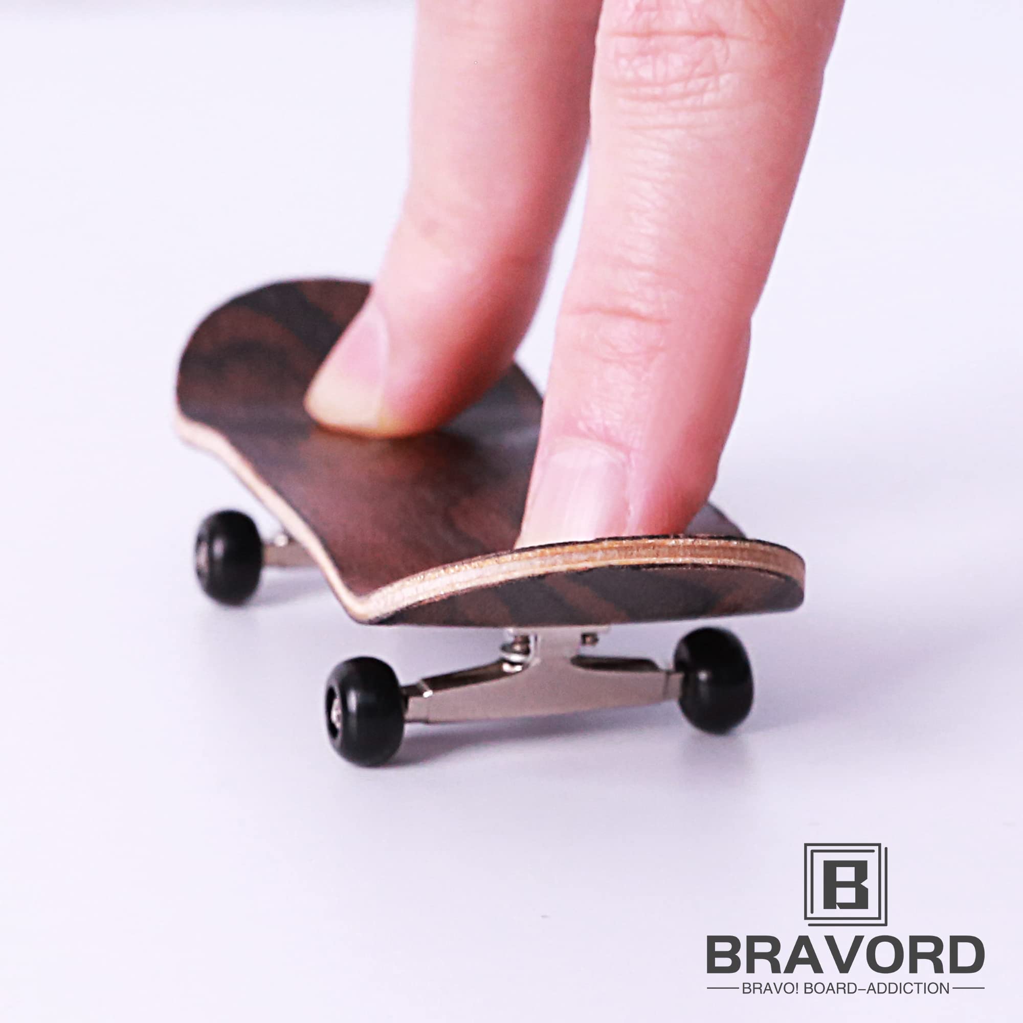 Professional Complete Wooden Fingerboard 32/34mm 5-Ply Maple Finger Skateboard with Upgraded Components (Classic Maple)