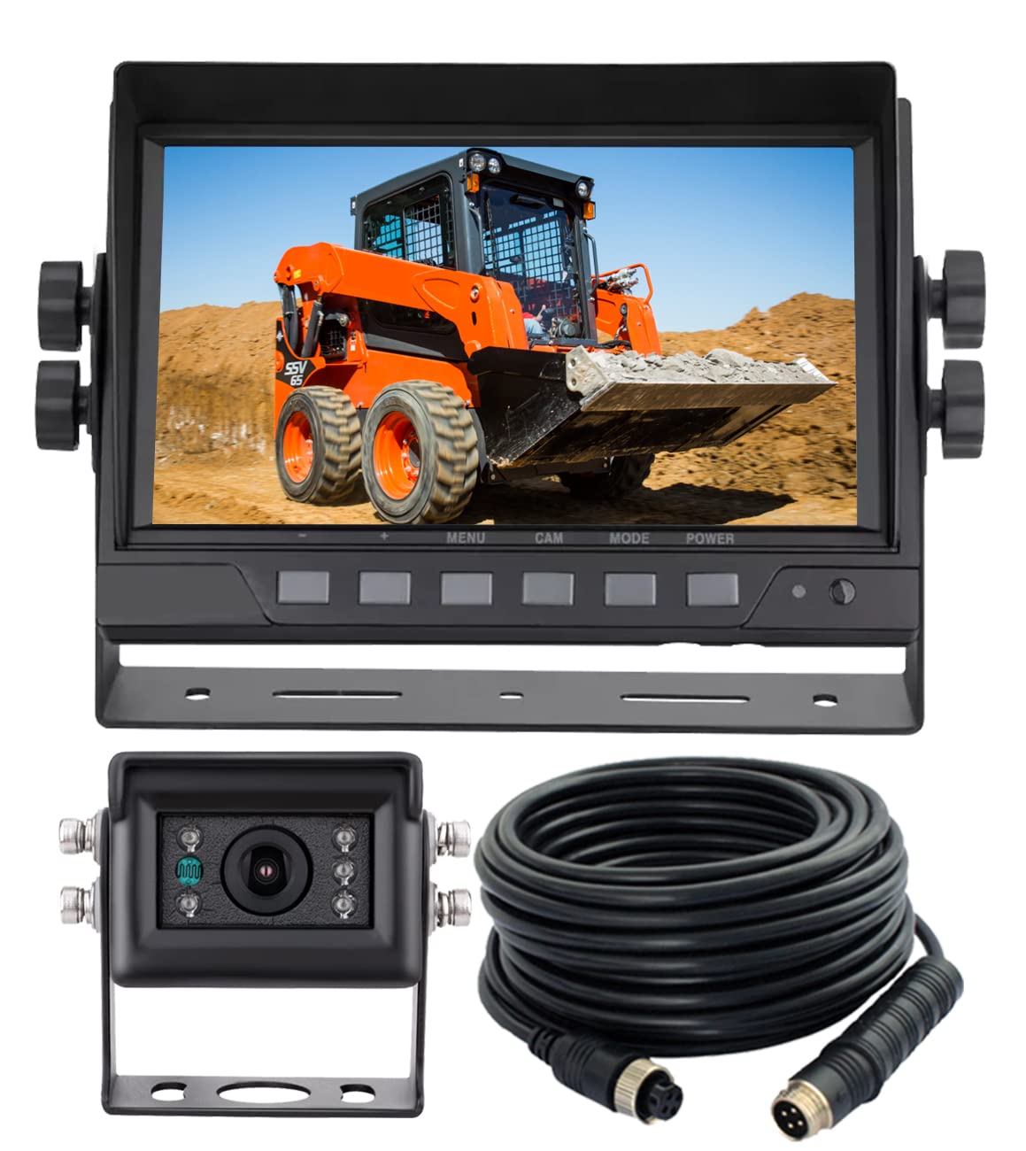 Photo 1 of 7" 1080P AHD Wired Reverse Rear View Backup Camera System,Guide line,IP69K No Water Leakage Camera, Night Vision, Vibration-Proof 10G for Tractor/Truck/Excavator/Caravan/Skid Steer/Heavy Equipment