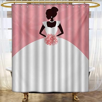 Amazon Com Lacencn Bridal Shower Shower Curtains 3d Digital