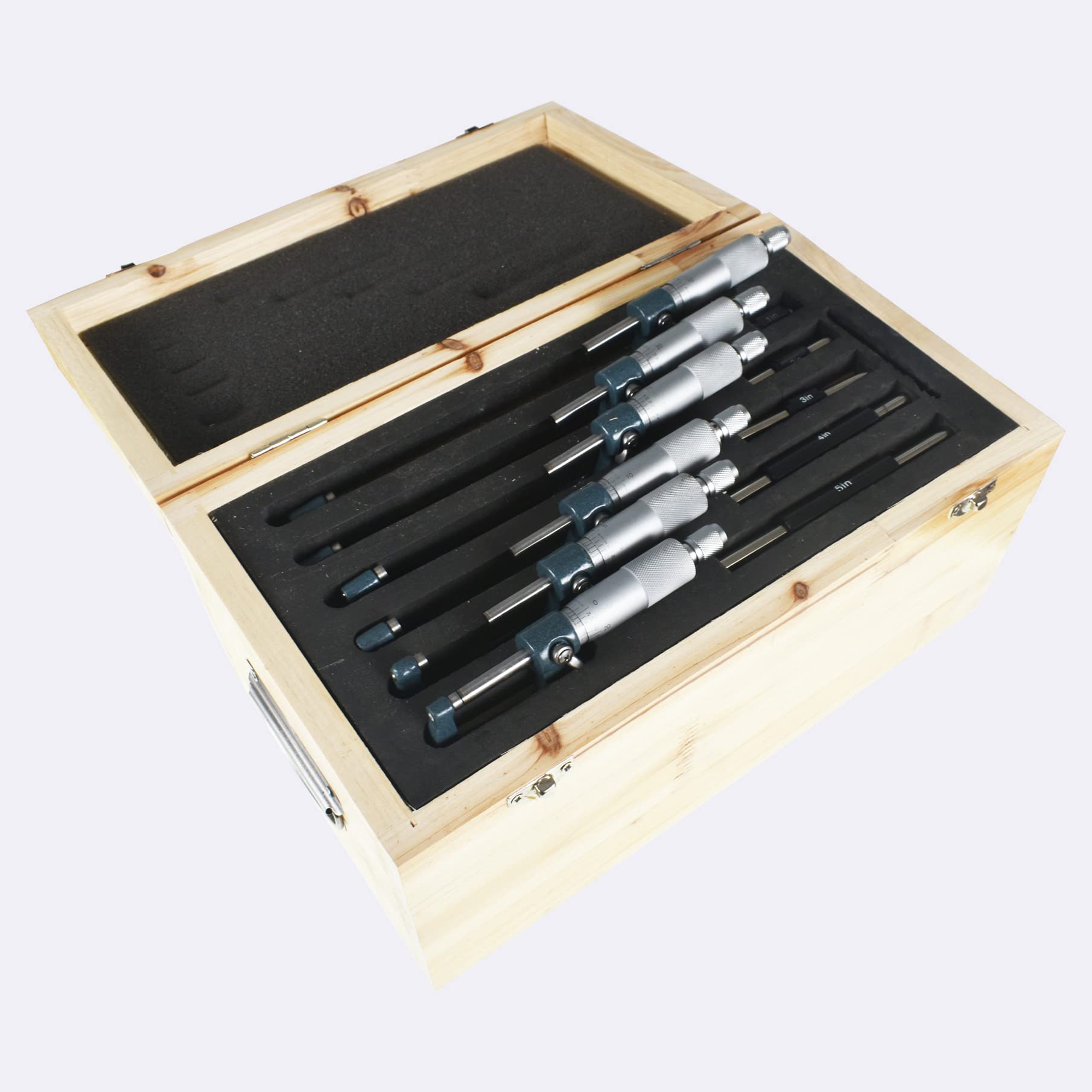 Photo 1 of netuera 6-Pack 0-6 Outside Micrometer Set, Carbide Standards Micrometers Precision Machinist Tool Set with Carbide Tip 0.0001 Precision