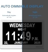 TROCOTN Dementia Clock Digital Clock with Date Day Large Display 7/10 Inch view 6
