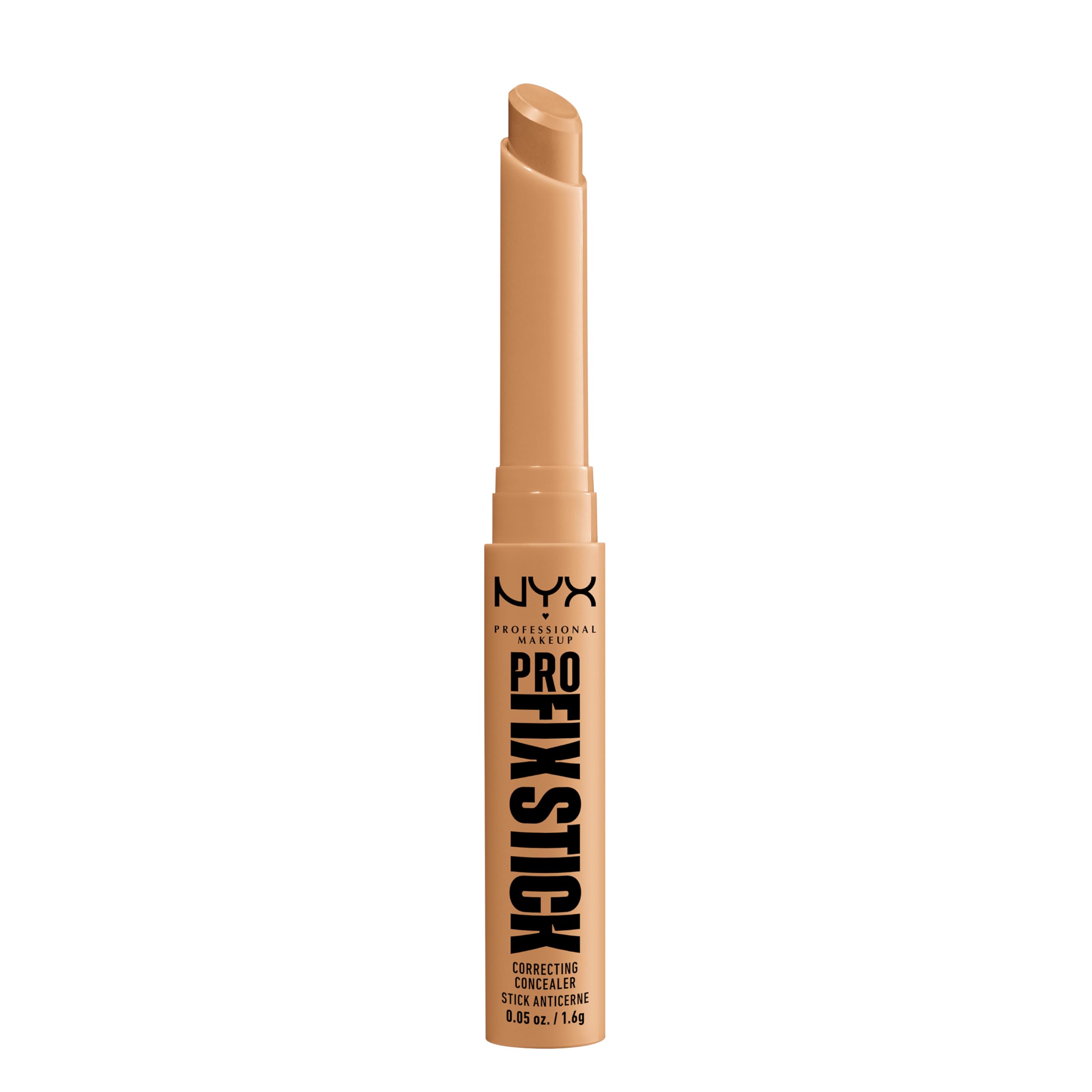 NYX Professional Makeup Correcting Concealer Stick, Covers Blemishes, Dark Spots and Discolouration, 12H Wear, Infused with Hyaluronic Acid, Vegan Formula, Pro Fix Stick, Golden