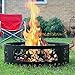 Sunnydaze 36-Inch Outdoor Fire Pit Ring with Poker - Round Heavy-Duty Steel Fire Ring for Camping or Backyard - 4-Star - 12