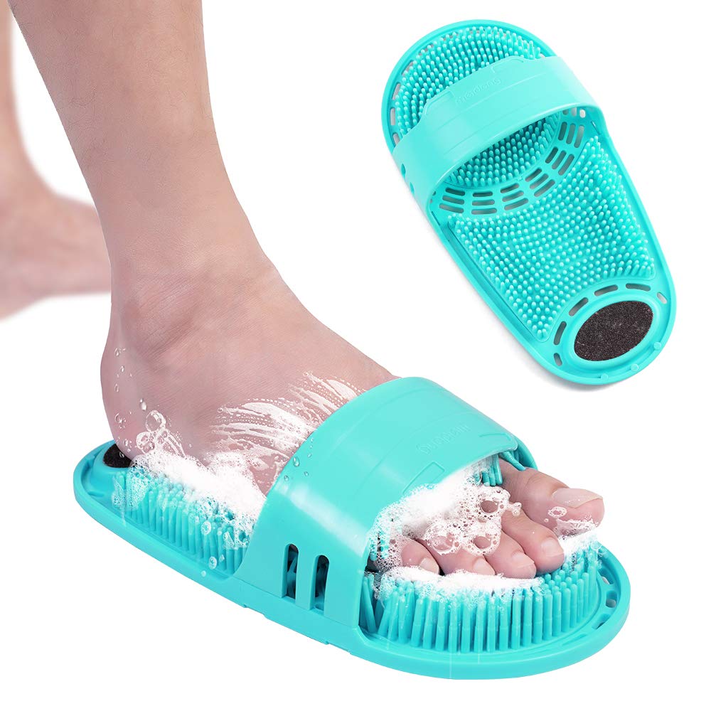 Photo 1 of meidong Silicone Shower Foot Scrubber Personal Foot Massage and Cleaning, Non-Slip Foot Scrubber for Men and Women (1PCS Green)