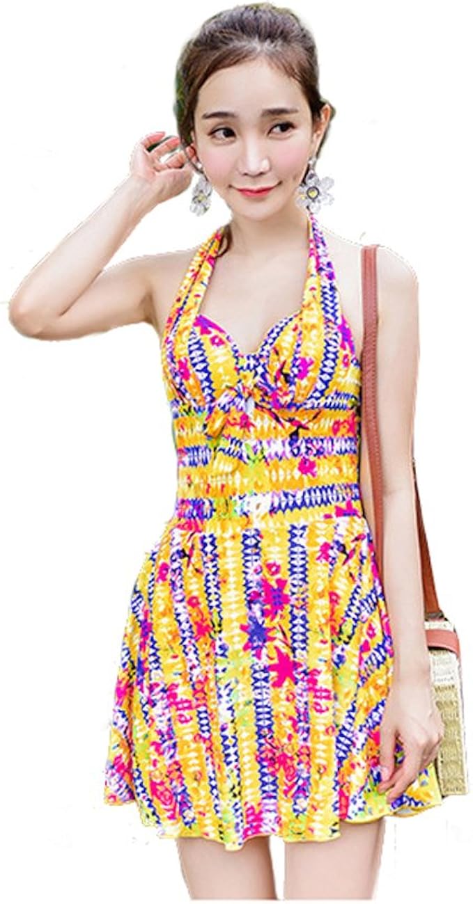 レディース 水着 ワンピース 花柄 オレンジ ワイヤー ビキニ 体型カバー 女性 ブルー ママ水着 温泉 スリムフィットネス タンキニ Xxl オレンジ ワンピース 通販 Amazon