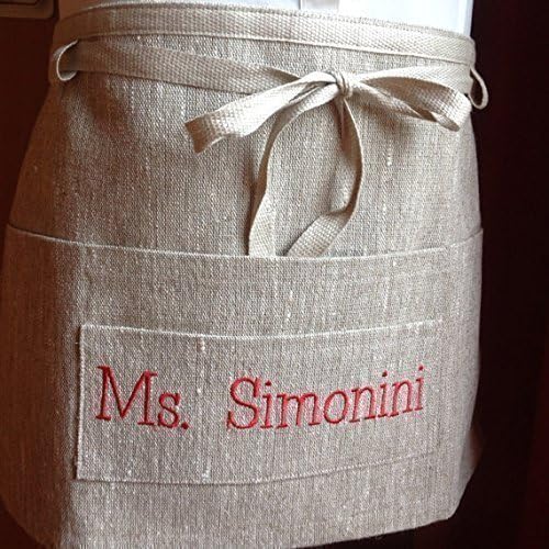 Gardening apron, linen personalized multicolour