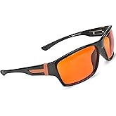 Spectra479 - 99.9% Blue Light Blocking Amber Glasses for Sleep - Medium Adult Size Nighttime Eye Wear - Special Orange Tinted Glasses Help You Sleep & Relax Your Eyes
