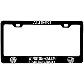 Winston-Salem State Alumni Engraved Metal License Plate Frame Officially Licensed Black