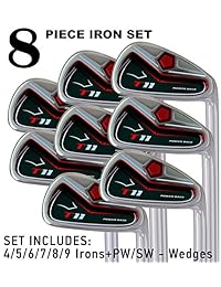 T11 Power Back Tall palos de golf hierro Set 4-SW Custom Hand Mano derecha r Regular Flex acero Jumbo tacki-mac Grips + ya 2 "de los hombres Irons estándar