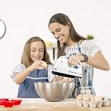 Showvigor Hand Mixer 7-Speed Electric with Beaters & Dough Hooks Stainless Steel view 7