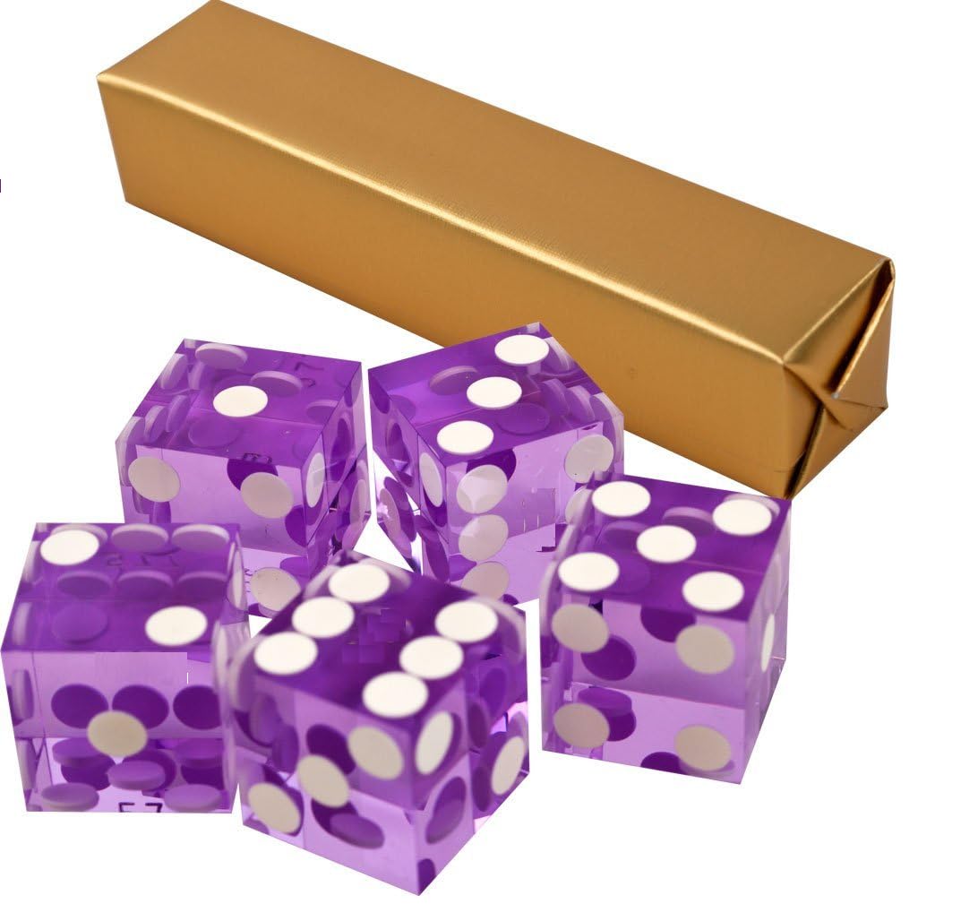 5 x Perfect 19MM Precision Casino Dice/Craps (pink)