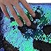 Trlyc One Yard 5MM Reversible Mermaid Sequin Fabric, Green and Black, Linen