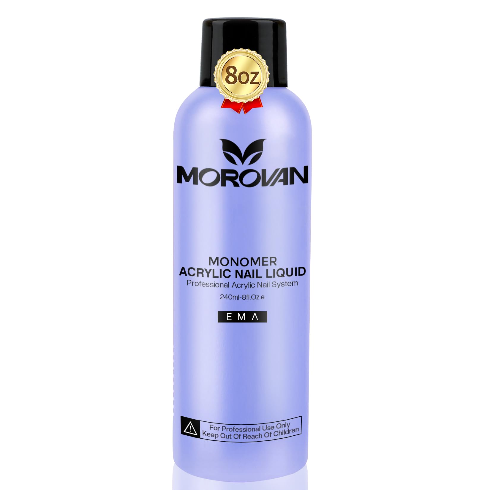 Morovan Monomer Acrylic Nail Liquid 8oz for Acrylic Powder - Professional Monomer Acrylic Nail Liquid For Acrylic Nail Extension Non-Yellowing MMA-Free