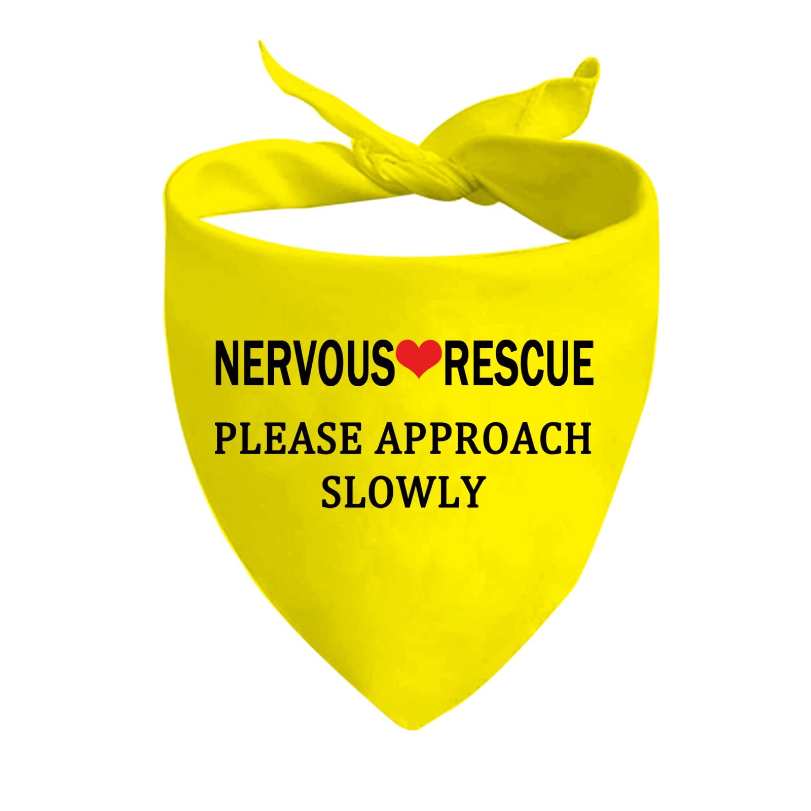 1 Piece Dot Not Approach/Please Approach Slowly Nervous Dog Bandana Shy Rescue Nervous Shy Dog Gift (Approach Slowly D)