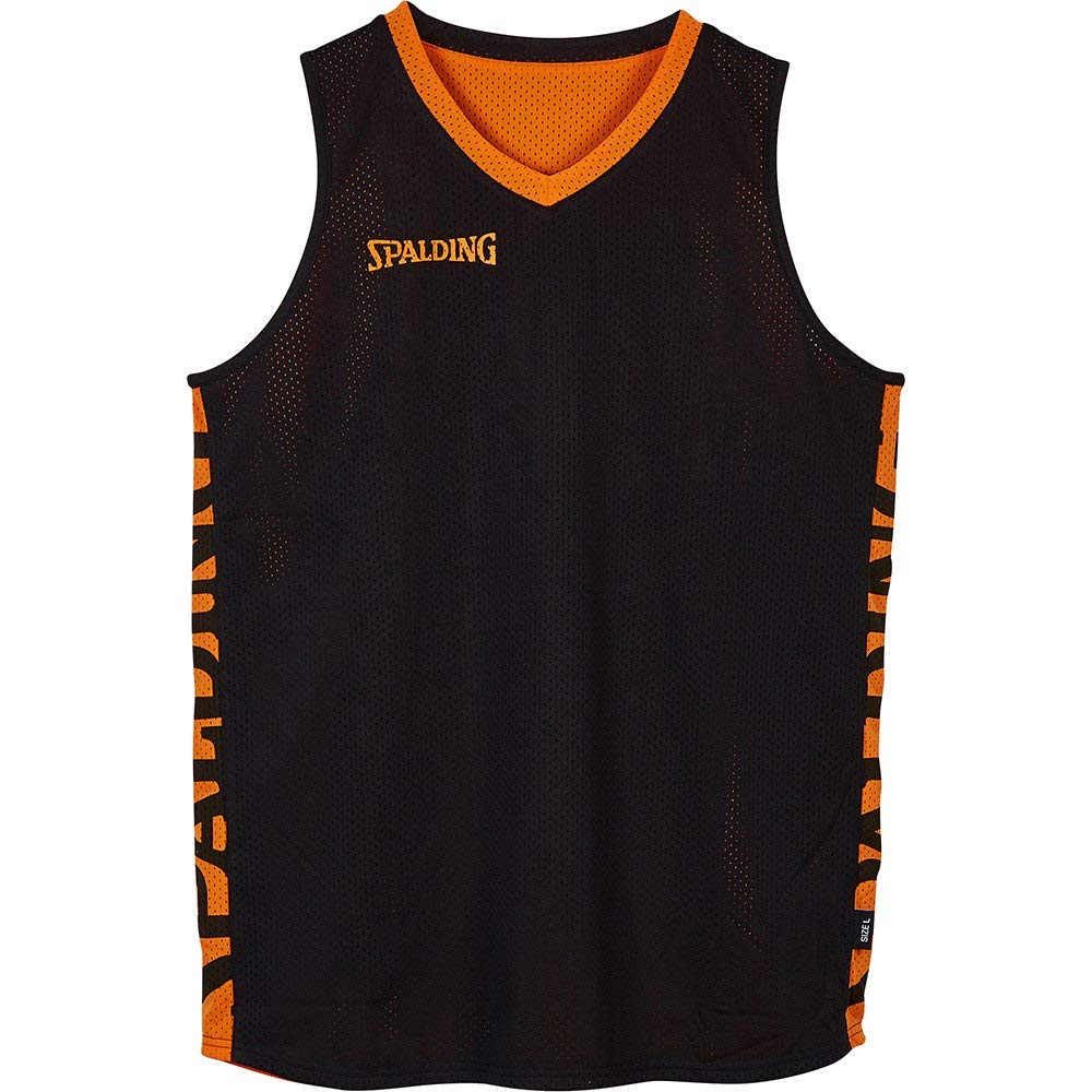 Spalding Men's 300202506_XXXXL T-Shirt, Black, Orange, XXXX-Large