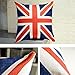 Vintage UK GB Union Jack Flag - Square Burlap Light Linen Design Throw Pillow Case Shell Cushion Covers with Zipper 18 x 18 Inch Home Car Decor - for Living Dining Room, Couch, Sofa