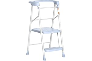 Jocauto Toddler Tower, Kids Kitchen 2 Step Stool, Foldable Toddler Kitchen Tower, Kitchen Stool Helper, Strong and Lightweigh