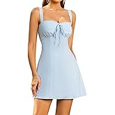 EYNMIN Summer Mini Dress Sleeveless Lace Sweetheart Neckline A Line Graduation Dresses for Women 2026 Short Sundress