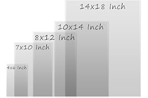 JUGEOZHI 400Pcs Shrink Wrap Bags - Clear Heat Shrink Wrap POF Heat Seal Bags for Cookies, Soap, Gift Baskets, Homemade DIY, 14x18 Inch,10x14 Inch, 8x12 Inch, 7x10 Inch, 4x6 Inch