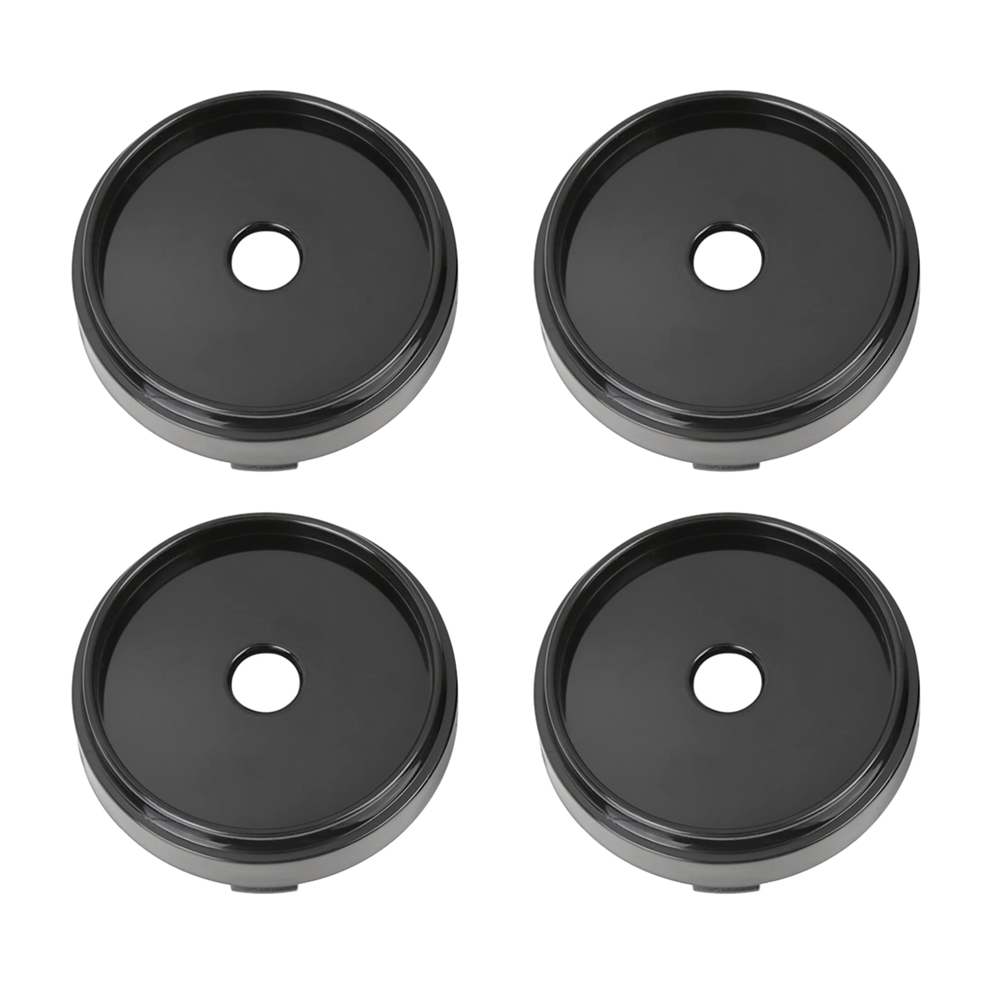 X AUTOHAUX 66mm Dia 6 Clips Car Wheel Tyre Center Hub Caps Base Black 4 Pcs