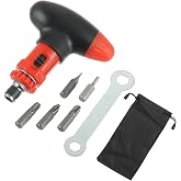 HUAREW Multi bit Ratchet Snowboard Screwdriver for Adjusting Bindings | snowboard tool, 6-in-1 Snowboard Multitool, Compact and Pocket Friendly
