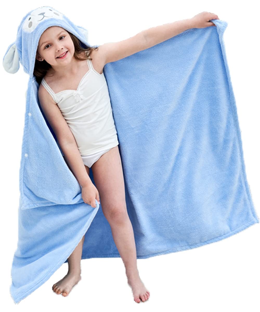 Fayscingo Baby Hooded Bath Towel Swaddle Blanket Extra Large Infant Toddler Soft Warm Absorbent Swimming Shower Poncho Towel for Boys and Girls