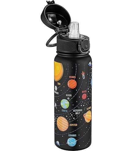 Botellas de agua aisladas espacial